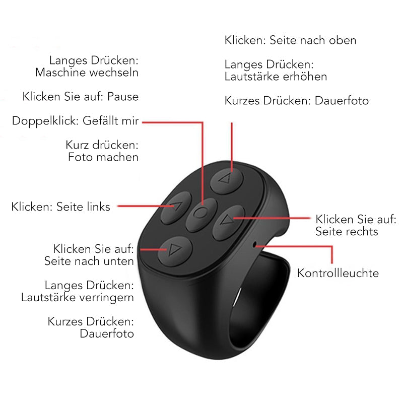 Drahtlose Bluetooth-Fernbedienung per Fingertipp