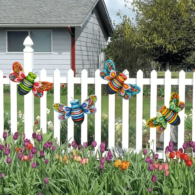 Eisen Biene Kunst Skulptur Hängende Wanddekorationen für Garten