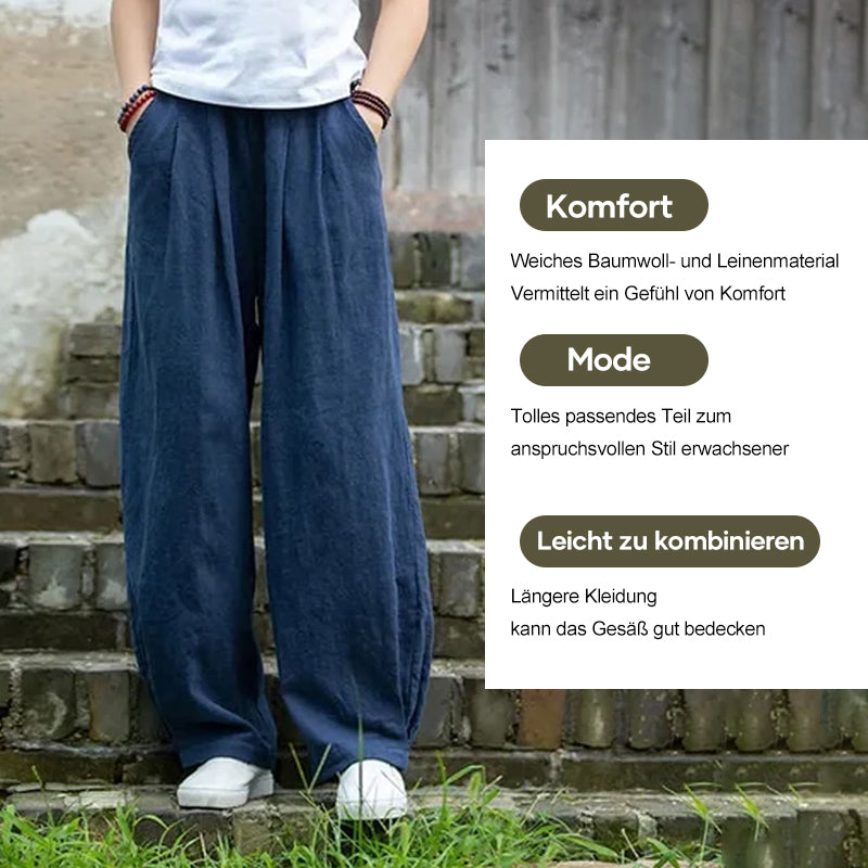 Lässige Hose aus Baumwollhanf