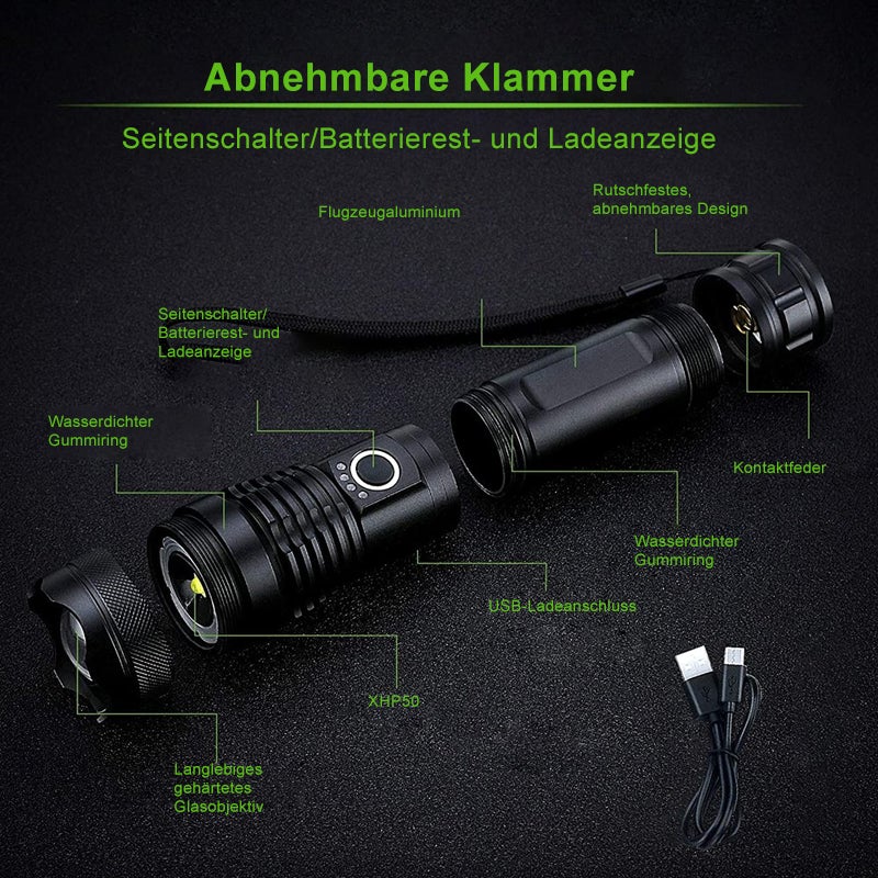 Wasserdichte militärische Lasertaschenlampe