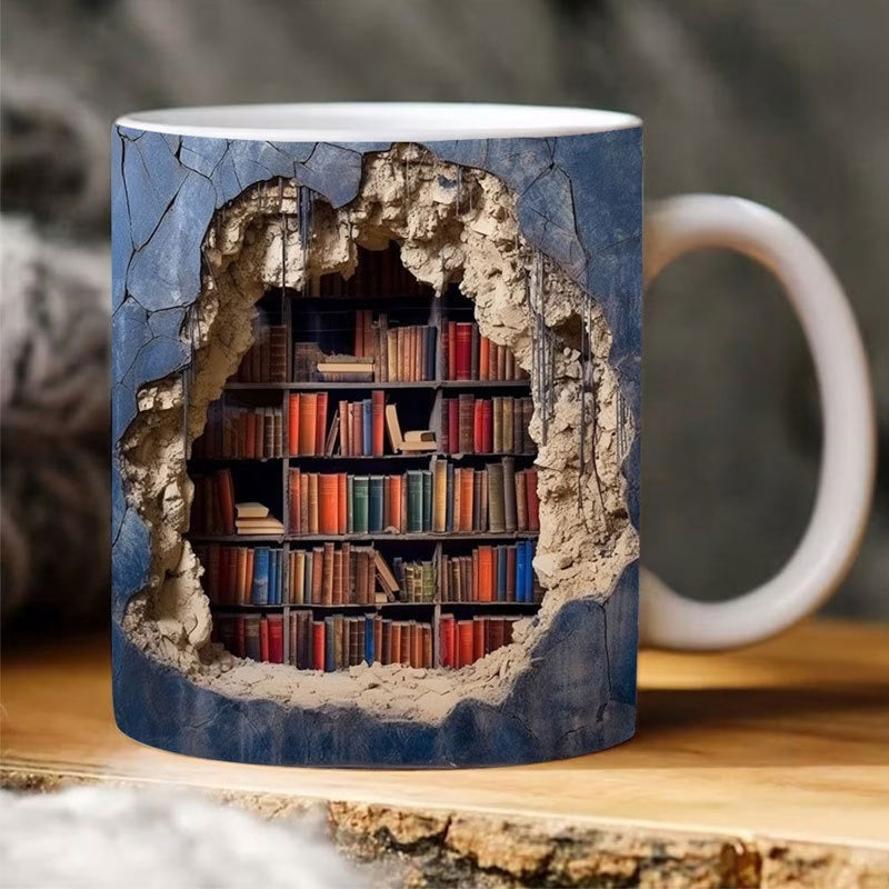 3D-Bücherregalbecher