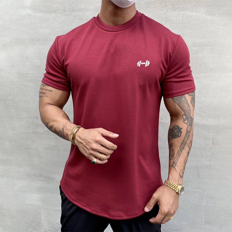 Elastisches Sport-T-Shirt aus reiner Baumwolle