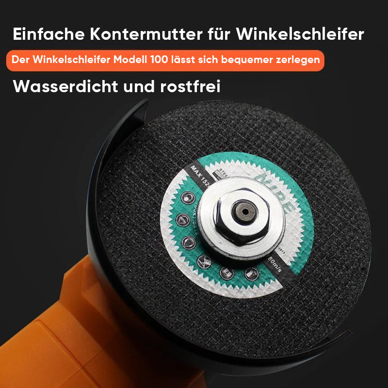 Einfache Sicherungsmutter für Winkelschleifer