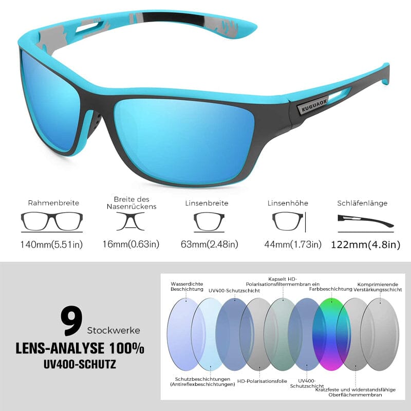 Blendfreie Outdoor-Sportsonnenbrille mit polarisierten Gläsern