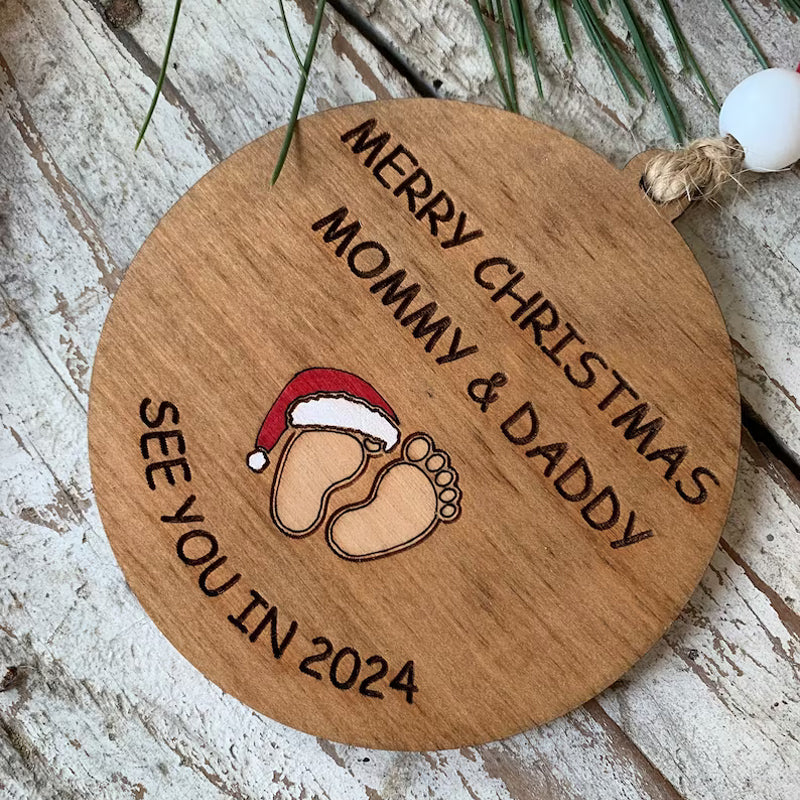 Christbaumschmuck „Wir sehen uns im Jahr 2024“.