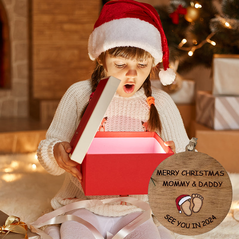 Christbaumschmuck „Wir sehen uns im Jahr 2024“.