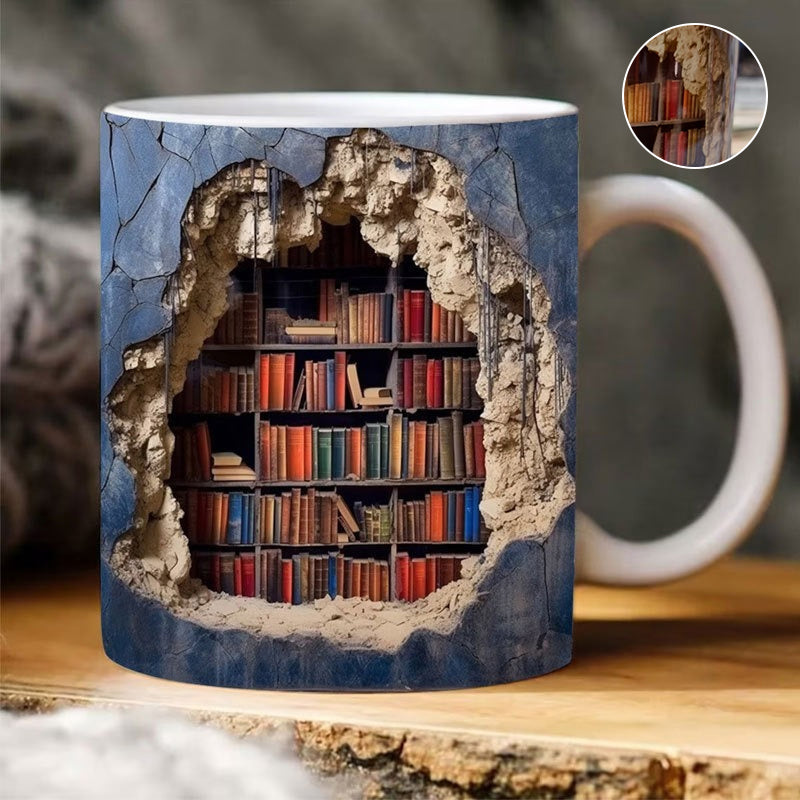 3D-Bücherregalbecher